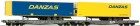 66602 Roco Double unit rolling road Flat car HUPAC with 2 trailers Danzas